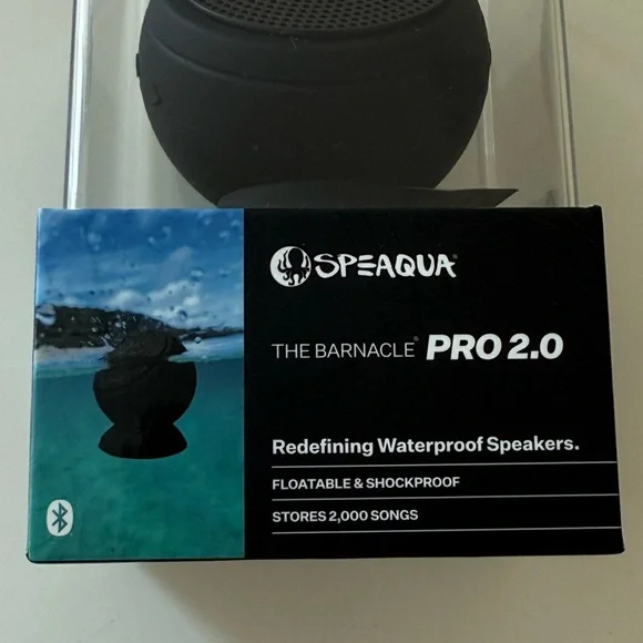 Speaqua Black Barnacle Pro 2.0 Waterproof Bluetooth Portable Speaker - Picture 2 of 6